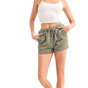 Shorts pour femmes de haute qualité respirants avec taille élastique en polyester/coton Couleurs et tailles personnalisables - Vente en gros - Product Image 3