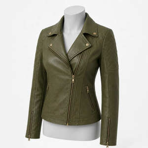 Chaqueta de Cuero para Mujer, Elegante, Impermeable, Reversible, de Invierno, con Textura Refinada, Forma Moderna, Diseño Versátil para Ropa Urbana - Product Image 4