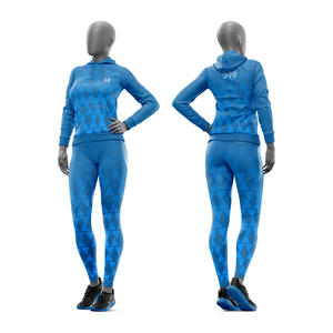 Chándal de invierno transpirable de secado rápido a prueba de viento y secado rápido con estampado personalizado 100% poliéster antiolor para mujer - Product Image 4