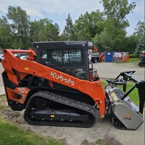 Caterpillar SVL753 Skid Steer <b>Loader</b> 4 Ton Rated Load 92KW Motor with Diamond <b>Backhoe</b> Mulcher Head & Brush Cutter - Product Image 6