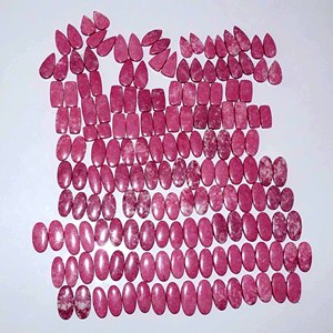Par de thulita natural, cabujón suelto, proveedor de piedras preciosas India, precio al por mayor, par de thulita de alta calidad, fabricación de joyas de piedras preciosas - Product Image 4