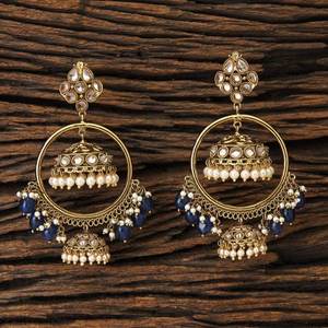 ส่งออกคุณภาพของโบราณชุบทองไข่มุก Jhumki ต่างหู17108ทำด้วยมือเครื่องประดับในประเทศอินเดีย - Product Image 1