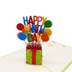 Carte d'anniversaire pop-up sur le thème des fleurs 3D, cadeau en papier fait à la main Vietnam comprend une étiquette enveloppe pour les mariages Viet-craft - Product Image 1