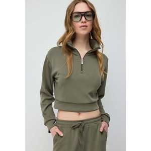 Sudadera con Textura Suave y Detalle de Media Cremallera - Product Image 1