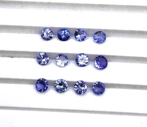 IGI Certified Natural <b>Tanzanite</b> Loose Gemstone 3-5 MM Round Blue Cut for Jewelry Making - Product Image 5