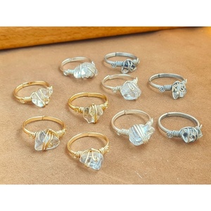 Gold and Silver Plated Wire Wrapped <b>Crystal</b> <b>Rings</b> Stylish Resale for Buyers - Product Image 1