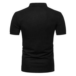 Mejor diseño ligero algodón/poliéster manga corta hombres para camisas patrón sólido tela de lona transpirable personalizable OEM - Product Image 2