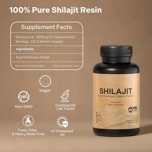 Himalayan Shilajit แท็บเล็ตที่อุดมไปด้วยกรดฮิวมิกและแร่ธาตุ85ชนิดเพิ่มความแข็งแรงของผู้ชายแคปซูล shilajit - Product Image 2