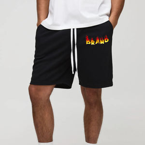 High Quality Cotton <b>Fleece</b> Plain <b>Mens</b> Sweat Joggers <b>short</b> Custom Towel Embroidery logo Oversized <b>Men's</b> Sports <b>Shorts</b> - Product Image 1