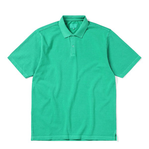 Polo à manches courtes pour homme, couleur unie, col rabattu, coupe classique, 100% coton, léger, vêtements d'été - Product Image 4
