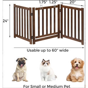 Barrière pour animaux de compagnie en bois moderne - Product Image 5