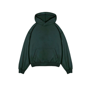 Streetwear doux poids lourd surdimensionné personnalisé hommes sweats à capuche athlétiques personnalisés avec grande poche avant - Product Image 2