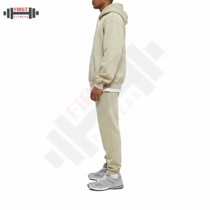 Survêtement Homme Coupe Classique Hiver 2025 en Coton Lourd 100% Lavé à la Pierre Effet Délavé Coupe-Vent – Fabrication OEM - Product Image 3