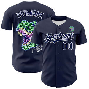 Camiseta de béisbol Spirit con botón completo personalizado, nombre cosido, uniformes de softbol de poliéster personalizados para adultos - Product Image 2