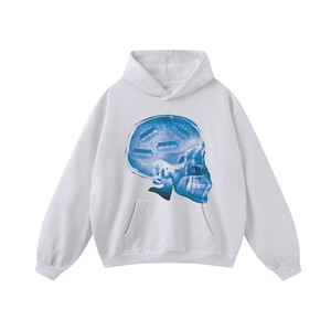 Sudadera con capucha de algodón puro pesado lavado y envejecido de marca, Sudadera con capucha vintage informal versátil para hombres y parejas - Product Image 2