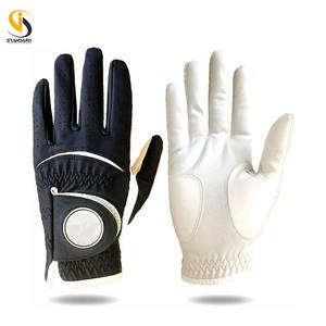 OEM servicio personalizado transpirable Cabretta cuero guantes de golf colores sólidos correa ajustable guantes de Golf por estándar internacional - Product Image 3