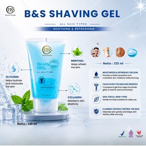 Gel de Afeitar B&S 125ml, Calmante y Refrescante, con Protección UV, para Todo Tipo de Piel, en Tubo, Cuidado Personal - Product Image 2