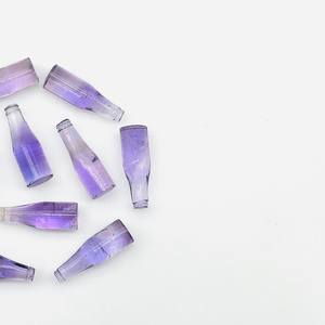 Perles sculptées ovales en améthyste jaune naturelle miniature pour la fabrication de bijoux 7x21mm - Product Image 4