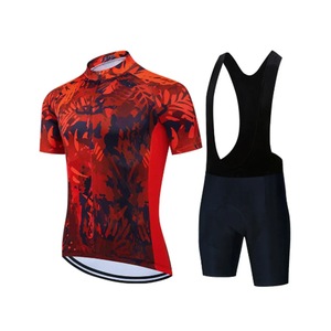 Dernier modèle de combinaison de cyclisme à manches courtes pour hommes Ensembles de vêtements de sport pour VTT Vêtements de cyclisme élégants - Product Image 4