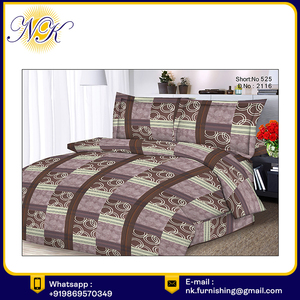 Neelkamal King Size Ensembles de draps doubles Designer abstrait imprimé pur coton de haute qualité avec taies d'oreiller en gros - Product Image 6