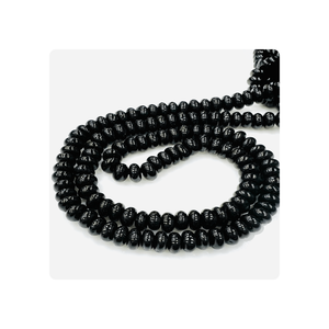 Recién llegado, venta al por mayor, calidad Premium, certificado, Natural, negro, espinal, liso, Rondelle, cuentas, tamaño personalizado, hebra, fabricación de joyas - Product Image 3