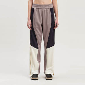 Pantalon de survêtement évasé en toile à taille haute élastique pour femme, hiver, OEM, personnalisation de marque, écologique, séchage rapide, léger, en gros - Product Image 1