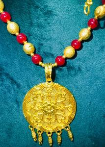 Atrapasueños de aro o círculo de abalorios rojos, el círculo de la vida que te protege del mal y la negativa - Product Image 5