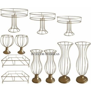 Gorgeous Look Fancy Diseñador elegante Alambre de metal resistente Hecho Accesorios de decoración de boda Harlow Stand en precio impresionante - Product Image 1