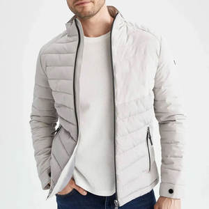 Chaqueta acolchada de invierno personalizada para hombre, poliéster de calidad fina, cuello levantado con concha de burbuja, Color y tamaño personalizados, venta en el mercado en línea - Product Image 1