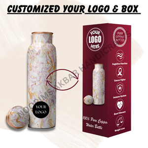 Wholesale Premium <b>750ml</b> Metal Copper Drinkware Durable Lightweight Stylish Direct Drinking <b>Water</b> <b>Bottle</b> Eco-Friendly Lid - Product Image 5