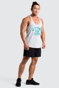 Gimnasio Singlets Mens Tank Tops Algodón Stringer Culturismo Y Fitness - Product Image 2