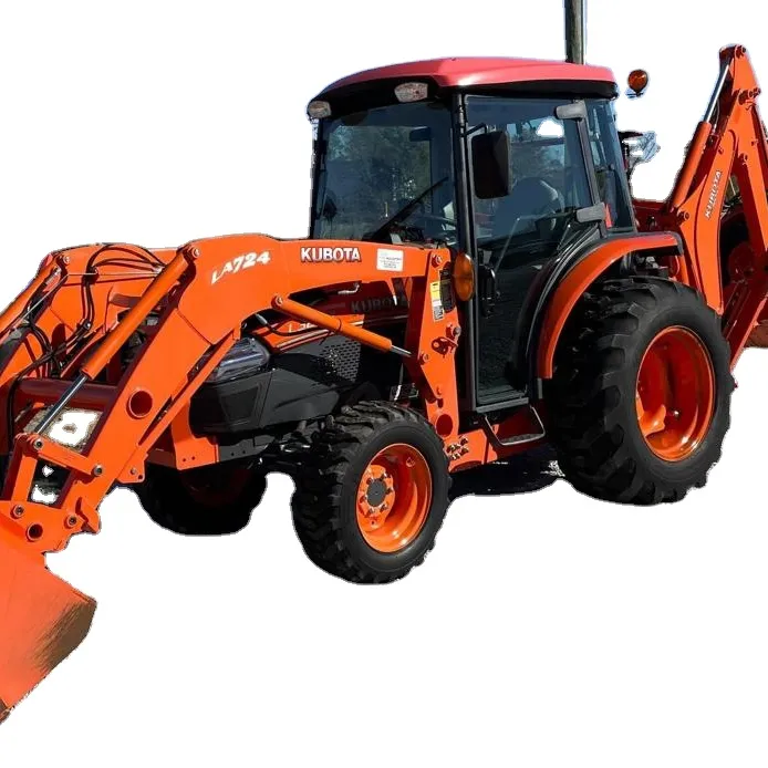 Gebruikte Kubota L3240 Tractor Met La724 Voorlader En Graaflaadmachine/34pk Kubota Tractor Voor Verkopen Met Werktuigen