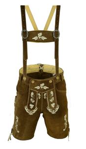 Alta calidad alemán Trachten bávaro Lederhosen Oktoberfest Kurz cabra Suede Lederhose 2025 - Product Image 6
