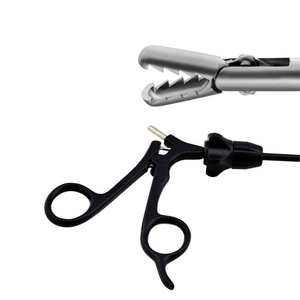 Pinzas de agarre de cocodrilo dentadas laparoscópicas, instrumentos de mano quirúrgicos, juego de instrumentos manuales de acero inoxidable Manual médico - Product Image 6