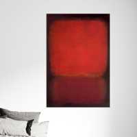 Toile imprimée : Art abstrait moderne de style Rothko rouge, TOILE ENVELOPPEE