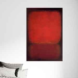 Printed Canvas: Modern Abstract Art in Rothko Style Red,WRAPPED CANVAS - Product Image 1