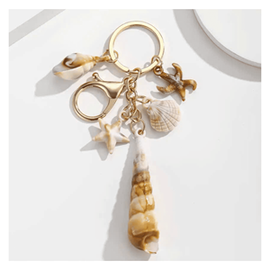 Porte-clés en coquillage fabriqué à partir de coquillages naturels, conçu pour la décoration de porte-clés et les cadeaux souvenirs du Vietnam - Product Image 4