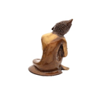 Statue de Bouddha Vitarka multicolore en laiton doré de 6 pouces Figurine d'idole religieuse Vastu Feng Shui pour la décoration intérieure Cadeau - Product Image 3