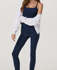 Camiseta sin mangas sin costuras de alta calidad para mujer, transpirable, poliéster, Spandex, satén, tejido, ropa de Yoga, soporte medio, logotipo frontal, talla XS - Product Image 5