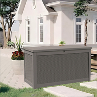 Boîte de rangement de jardin en plastique résistant aux UV 980L/260Gal avec couvercle verrouillable