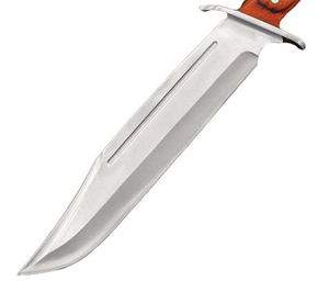 Cuchillos de caza Bowie Tang completos profesionales con mango de madera Cuchillos de caza personalizados - Product Image 3