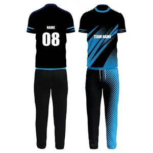 A buon mercato personalizzato di alta qualità ricamo a sublimazione uniformi di Cricket squadra Mens poliestere Designer maglie sport indossa abbigliamento