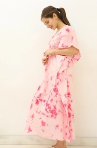 Nuevo Vestido de Novia Estilo Kaftán de Algodón con Estampado Tie-Dye, Manga Larga, Largo hasta el Suelo, Estilo Vintage, Corte en A, con Decoración de Encaje - Product Image 3