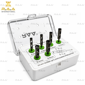 Kit de fraises électriques dentaires longues pour trephinage, 6 pièces, outil de retrait de couronnes avec porte-fraise - Product Image 5