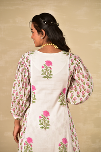 ชุดเกรต้า2025วินเทจพิมพ์ลายดีไซน์เนอร์ชุดเสื้อผ้าเรยอนยาวครึ่งแขนเสื้อคอวี - Product Image 2