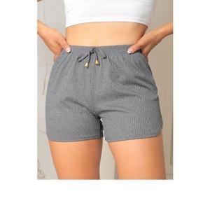 Pantalones cortos de nueva llegada verano 2024 nuevos pantalones cortos suaves con cordón elástico para mujer para niñas pantalones cortos casuales ajustados para mujer - Product Image 6