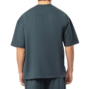 เสื้อยืดผ้าแคนวาสผสมไหม/ฝ้ายทรงปกติ สไตล์วินเทจ สำหรับฤดูร้อน แห้งเร็ว ระบายอากาศได้ดี แฟชั่นเรียบง่าย สามารถปรับแต่งน้ำหนักผ้าได้ - Product Image 5