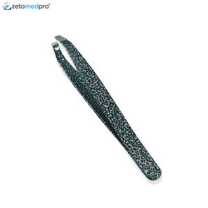 Pince à épiler de précision ZetomedPro Premium, acier inoxydable texturé noir - Product Image 1