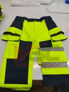 กางเกงเซฟตี้ในการทำงานปรับแต่งได้สำหรับฤดูหนาวกางเกงโพลีเอสเตอร์มองเห็นได้ชัดเจนมีกระเป๋าสะท้อนแสงสองสีรองรับโลโก้ออกแบบได้ตามต้องการ - Product Image 2