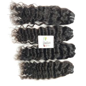 Fabricants 100% Vierge Couleur Naturelle Bouclés Raw Noir Indien Remy Extensions de Cheveux Tissage sans Traitement Chimique - Product Image 2
